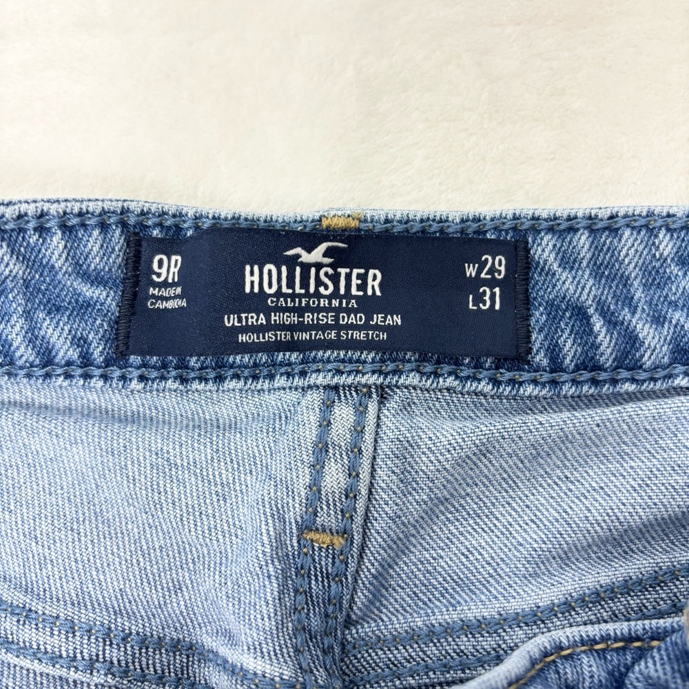 Hollister California Distressed‎ Ultra High Rise Dad Jeans Vintage Stretch 29/31 - Picture 8 of 11